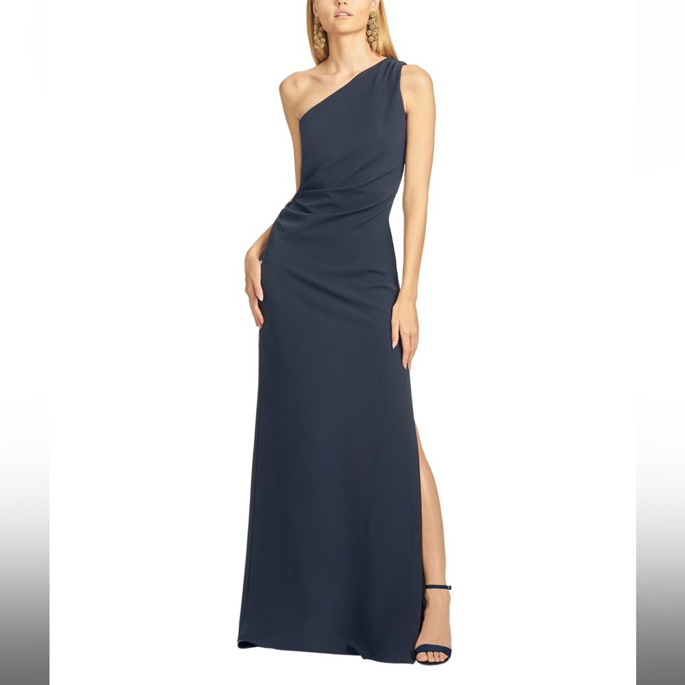 Sachin + Babi Navy One-Shoulder Dress